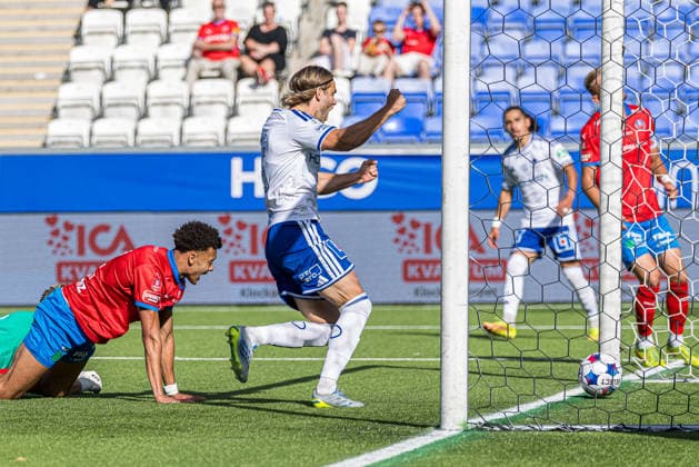 260801 IFK Norrköpings Christoffer Nyman jublar efter 1-0 under fotbollsmatchen i Superettan mellan IFK Norrköping och Helsingborg den 1 augusti 2026 i Norrköping. *** August 1, 2026: IFK Norrköping s Christoffer Nyman celebrates after scoring the 1-0 goal during the Superettan soccer match between IFK Norrköping and Helsingborg on August 1, 2026, in Norrköping  Copyright: MAGNUSxANDERSSON BB260801MN021
