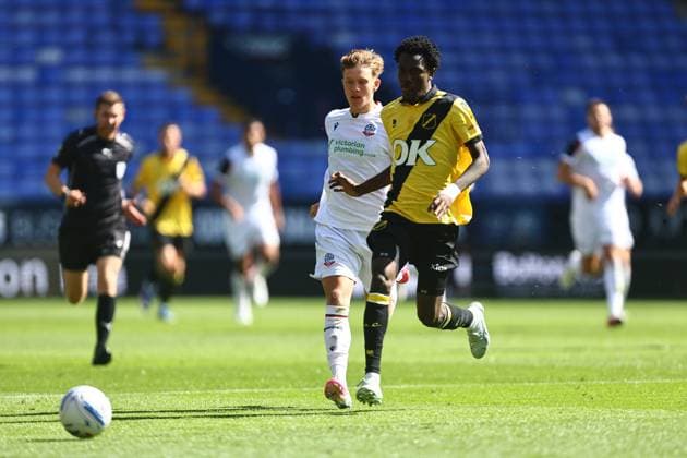 Toby Ritchie of Bolton Wanderers Bolton Wanderers v NEC Breda, Pre Season Friendly, Football, Toughsheet Community Stadium, Bolton, UK - 01 Aug 2026Bolton Toughsheet Community Stadium United Kingdom EDITORIAL USE ONLY No use with unauthorised audio, video, data, fixture lists, club league logos or live services. Online in-match use limited to 120 images, no video emulation. No use in betting, games or single club league player publications.  Copyright: xPhilxOldham Shutterstockx 17025078bk