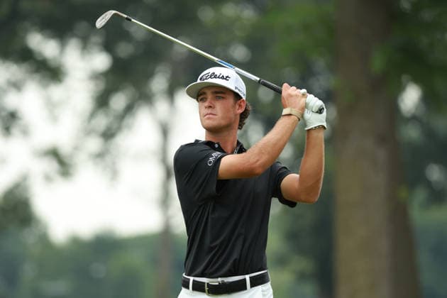 Rocket Classic DETROIT, MICHIGAN - AUGUST 1: Jackson Koivun of the United States plays his tee shot on the fifth hole during the third round of the Rocket Classic 2026 at the Detroit Country Club in Detroit, Michigan, MI, USA Saturday, August 1, 2026. Detroit Michigan United States  Copyright: xJorgexLemusx originalFilename:lemus-rocketcl260801_np4Rv.jpg