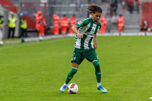01.08.2026, GER, Testspiel, Saison 2026 2027), FC Energie Cottbus - SV Werder Bremen. Kenny Quetant (SV Werder Bremen 19) Einzelaktion Aktion Cottbus Stadion der Freundschaft Brandenburg Deutschland *** August 1, 2026, GER, Friendly Match, 2026–2027 Season, FC Energie Cottbus vs. SV Werder Bremen, Kenny Quetant, SV Werder Bremen, 19, Solo Play, Play, Cottbus, Stadion der Freundschaft, Brandenburg, Germany Copyright: xnordphotoxGmbHx xTrienitzx