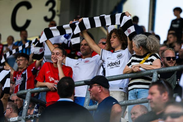 01.08.2026, xhettx, Fussball Testspiel, SV Waldhof Mannheim - Eintracht Frankfurt v.l. Im Herzen von Europa im Carl Benz Stadion (DFL DFB REGULATIONS PROHIBIT ANY USE OF PHOTOGRAPHS as IMAGE SEQUENCES and or QUASI-VIDEO) *** August 1, 2026, xhettx, Soccer Friendly Match, SV Waldhof Mannheim vs. Eintracht Frankfurt at the Carl Benz Stadium in the heart of Europe. DFL and DFB regulations prohibit any use of photographs as image sequences and or quasi-video.