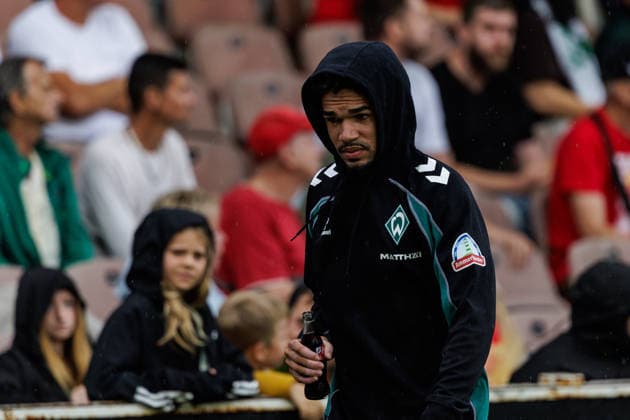 01.08.2026, GER, Testspiel, Saison 2026 2027), FC Energie Cottbus - SV Werder Bremen. Justin Njinmah (SV Werder Bremen 11) Cottbus Stadion der Freundschaft Brandenburg Deutschland *** August 1, 2026, GER, Friendly Match, 2026–2027 Season, FC Energie Cottbus vs. SV Werder Bremen, Justin Njinmah (SV Werder Bremen), 11, Cottbus, Stadion der Freundschaft, Brandenburg, Germany Copyright: xnordphotoxGmbHx xTrienitzx