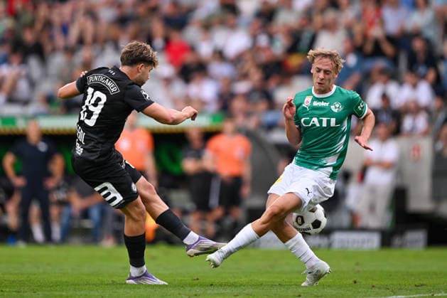 SOCCER - BL, Wattens vs Sturm INNSBRUCK,AUSTRIA,01.AUG.26 - SOCCER - ADMIRAL Bundesliga, WSG Tirol vs SK Sturm Graz. Image shows Simon Seidl (Sturm) and Raphael Gschösser (Wattens).  GEPAxpictures xDanielxSchoenherr
