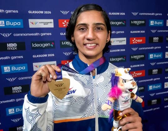 RECORD DATE NOT STATED India s Boxer Preeti Pawar Secures Gold Medal at CWG 2026 in Glasgow Glasgow Scotland , Aug 01 (ANI): Boxer Preeti Pawar secures India s first gold medal in the women™s 54 kg category at the 23rd Commonwealth Games 2026, in Glasgow on Saturday. (ANI Video Grab) Glasgow Scotland Copyright: xANIx ANI_20260801209
