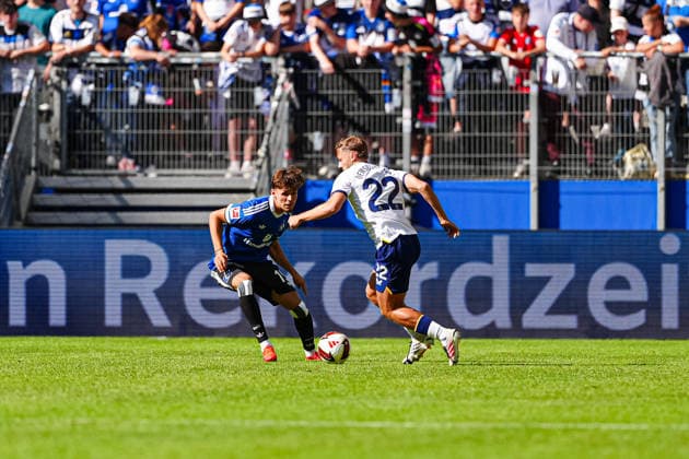 Otto Stange (Hamburger SV, 19), Kiernan Dewsbury-Hall (FC Everton, 22) GER, Hamburger SV vs. FC Everton, Fußball, Testspiel, Saison 2026 2027, 01.08.2026 GER, Hamburger SV vs. FC Everton, Fußball, Testspiel, Saison 2026 2027, 01.08.2026 Hamburg *** Otto Stange, Hamburger SV, 19; Kiernan Dewsbury Hall, Everton FC, 22 GER; Hamburger SV vs. Everton FC, soccer, friendly match, 2026–2027 season, August 1, 2026, GER, Hamburger SV vs. Everton FC, soccer, friendly match, 2026–2027 season, August 1, 2026, Hamburg Copyright: xEibner-Pressefoto MarcelxvonxFehrnx EP_MFN