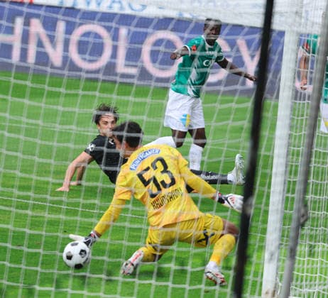 SOCCER - BL, Wattens vs Sturm INNSBRUCK,AUSTRIA,01.AUG.26 - SOCCER - ADMIRAL Bundesliga, WSG Tirol vs SK Sturm Graz. Image shows Michael Olakigbe (Wattens).  GEPAxpictures xAmirxBeganovic