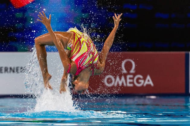 SWIMMING - EAC 2026 PARIS,FRANCE,01.AUG.26 - SWIMMING - European Aquatics Championships Paris 2026, artistic swimming, duet free. Image shows Laelys Alavez and Romane Lunel (FRA).  GEPAxpictures xPhilippxBrem