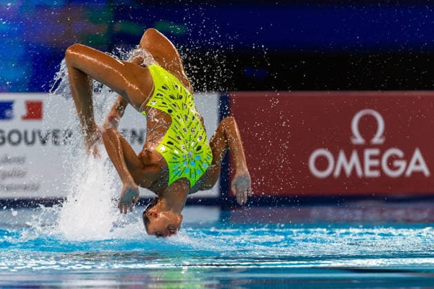 SWIMMING - EAC 2026 PARIS,FRANCE,01.AUG.26 - SWIMMING - European Aquatics Championships Paris 2026, artistic swimming, duet free. Image shows Enrica Piccoli and Sarah Maria Rizea (ITA).  GEPAxpictures xPhilippxBrem