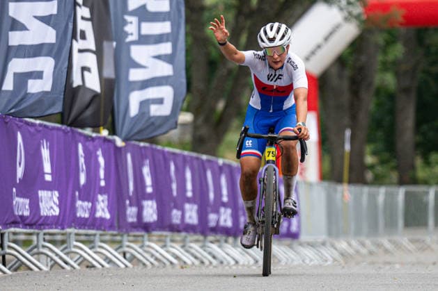 Kristyna Zemanova from the Czech Republic at a World Cycling Series race in the gravel discipline, Hlinsko, Chrudim district, Pardubice Region, August 1st, 2026. (CTKxPhoto DavidxTanecek) CTKPhotoP2026080103918  CTKPhotoP2026080103918