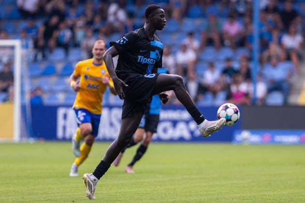 LIBEREC - TEPLICE Fallou Faye of Slovan during the 2nd round of Chance liga football match between FC Slovan Liberec and FK Teplice. Stadion U Nisy, Liberec, Czechia, August 01, 2026. Photo by Branislav Racko Copyright: xx 080A3083