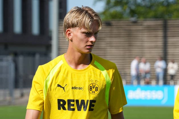 Samstag, 01.08.2026 Saison 2026 2027 1. Runde DFB Pokal der Junioren im BVB Fußballpark Hohenbuschei, Dortmund, Germany. BV Borussia Dortmund U19 - Holstein Kiel U19. Bjarki Hrafn Gardarsson (BVB) *** Saturday, August 1, 2026 2026–2027 Season, 1st Round of the DFB Junior Cup at BVB Fußballpark Hohenbuschei, Dortmund, Germany BV Borussia Dortmund U19 vs. Holstein Kiel U19 Bjarki Hrafn Gardarsson BVB