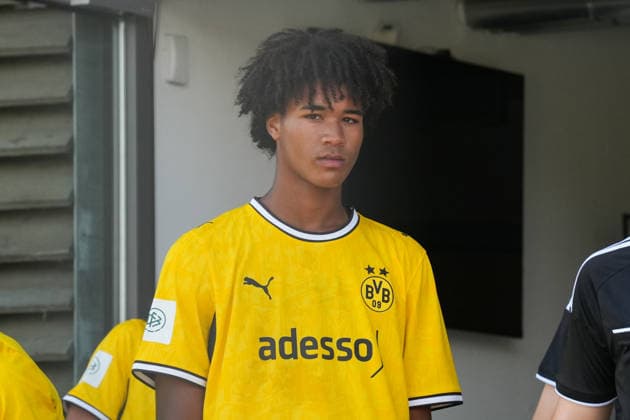 Samstag, 01.08.2026 Saison 2026 2027 1. Runde DFB Pokal der Junioren im BVB Fußballpark Hohenbuschei, Dortmund, Germany. BV Borussia Dortmund U19 - Holstein Kiel U19. Liam Claude Kante (BVB) *** Saturday, August 1, 2026 2026–2027 Season 1st Round of the DFB Junior Cup at BVB Fußballpark Hohenbuschei, Dortmund, Germany BV Borussia Dortmund U19 Holstein Kiel U19 Liam Claude Kante BVB