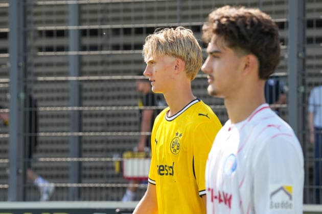 Samstag, 01.08.2026 Saison 2026 2027 1. Runde DFB Pokal der Junioren im BVB Fußballpark Hohenbuschei, Dortmund, Germany. BV Borussia Dortmund U19 - Holstein Kiel U19. Bjarki Hrafn Gardarsson (BVB) *** Saturday, August 1, 2026 2026–2027 Season, 1st Round of the DFB Junior Cup at BVB Fußballpark Hohenbuschei, Dortmund, Germany BV Borussia Dortmund U19 vs. Holstein Kiel U19 Bjarki Hrafn Gardarsson BVB