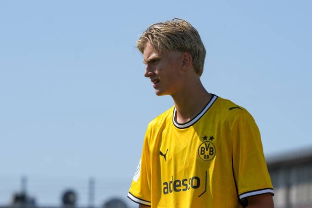 Samstag, 01.08.2026 Saison 2026 2027 1. Runde DFB Pokal der Junioren im BVB Fußballpark Hohenbuschei, Dortmund, Germany. BV Borussia Dortmund U19 - Holstein Kiel U19. Bjarki Hrafn Gardarsson (BVB) *** Saturday, August 1, 2026 2026–2027 Season, 1st Round of the DFB Junior Cup at BVB Fußballpark Hohenbuschei, Dortmund, Germany BV Borussia Dortmund U19 vs. Holstein Kiel U19 Bjarki Hrafn Gardarsson BVB