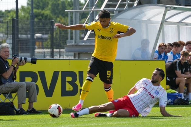 Samstag, 01.08.2026 Saison 2026 2027 1. Runde DFB Pokal der Junioren im BVB Fußballpark Hohenbuschei, Dortmund, Germany. BV Borussia Dortmund U19 - Holstein Kiel U19. Ahmad Najdi (BVB) *** Saturday, August 1, 2026 2026–2027 Season 1st Round of the DFB Junior Cup at BVB Fußballpark Hohenbuschei, Dortmund, Germany BV Borussia Dortmund U19 Holstein Kiel U19 Ahmad Najdi BVB