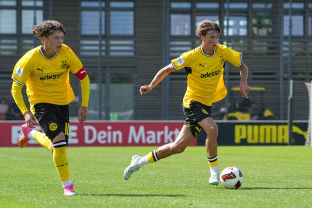 Samstag, 01.08.2026 Saison 2026 2027 1. Runde DFB Pokal der Junioren im BVB Fußballpark Hohenbuschei, Dortmund, Germany. BV Borussia Dortmund U19 - Holstein Kiel U19. Luis Alaze (BVB) *** Saturday, August 1, 2026 2026–2027 Season 1st Round of the DFB Junior Cup at BVB Fußballpark Hohenbuschei, Dortmund, Germany BV Borussia Dortmund U19 Holstein Kiel U19 Luis Alaze BVB