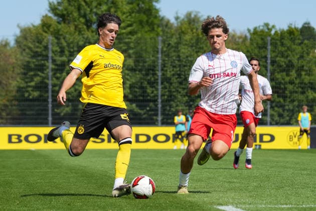 Samstag, 01.08.2026 Saison 2026 2027 1. Runde DFB Pokal der Junioren im BVB Fußballpark Hohenbuschei, Dortmund, Germany. BV Borussia Dortmund U19 - Holstein Kiel U19. Lyon Tepic (BVB) *** Saturday, August 1, 2026 2026–2027 Season 1st Round of the DFB Junior Cup at BVB Fußballpark Hohenbuschei, Dortmund, Germany BV Borussia Dortmund U19 Holstein Kiel U19 Lyon Tepic BVB
