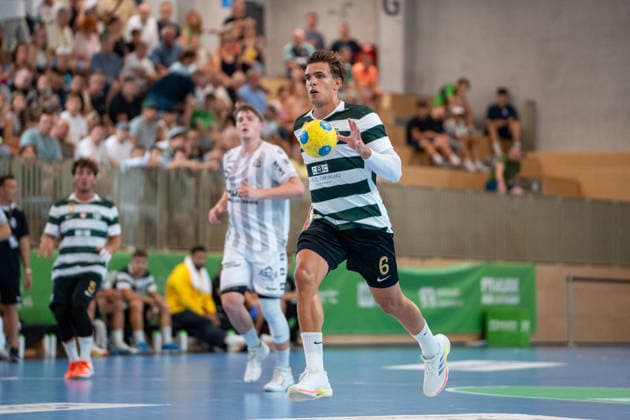 Handball I Herren I Saison 2026-2027 I Testspiel I HC Oppenweiler Backnang - Sporting Lissabon CP I 01.08.2026 Francisco Costa (6, Sporting Lissabon) Backnang Murrtal Arena Baden-Württemberg Deutschland *** Handball I Men I 2026–2027 Season I Friendly Match I HC Oppenweiler vs. Sporting Lisbon CP I August 1, 2026 Francisco Costa 6, Sporting Lisbon Backnang Murrtal Arena Baden-Württemberg Germany Copyright: xLobeca MaxxPetershansx