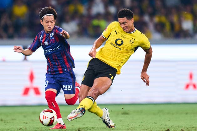 (L-R) Shion Homma (FC Tokyo), Jobe Bellingham (Dortmund), AUGUST 1, 2026 - Football Soccer : International Friendly, Länderspiel, Nationalmannschaft match between FC Tokyo -1 Borussia Dortmund at MUFG STADIUM (National Stadium) in Tokyo, Japan.  aflo_339794692 KenxAsakurax