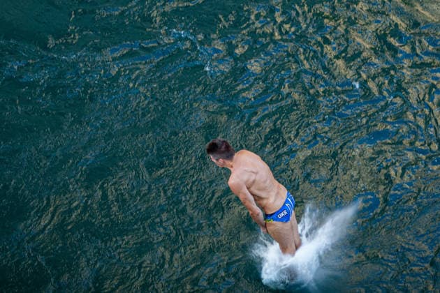 Red Bull Cliff Diving spectacle draws thousands of spectators to Mostar MOSTAR, BOSNIA AND HERZEGOVINA - AUGUST 01: The world s top cliff divers gather in Mostar, Bosnia and Herzegovina for the Red Bull Cliff Diving World Series, held at the iconic Old Bridge, one of the country s most recognizable landmarks on August 01, 2026. Athletes performed dives from heights of 27 meters for men and 21 meters for women, showcasing exceptional precision, technique and courage before thousands of spectators lining the banks of the Neretva River and the city s historic Old Town. Mostar is once again hosting one of the most spectacular events in the world of extreme sports, bringing together the world s best cliff divers while attracting thousands of local and international visitors. Denis Zuberi Anadolu Mostar Bosnia and Herzegovina. Editorial use only. Please get in touch for any other usage.  Copyright: x2026xAnadoluxDenisxZuberix