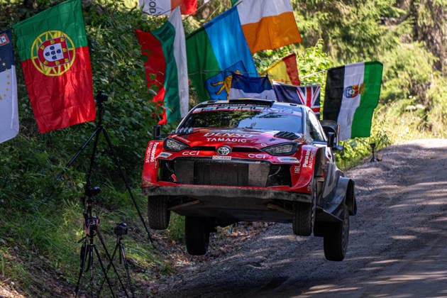 IPA87163568 - Oliver Solberg (SWE) and Elliott Edmondson (GBR) in a Toyota GR Yaris Rally1 from Toyota Gazoo Racing WRT in action during the FIA WRC, Motorsport Rallye, WM SECTO RALLY FINLAND in Jyväskylä, Finland, July 30–August 2, 2026.  Copyright: xFedericoxManoni IPAxSportx xx 87163568