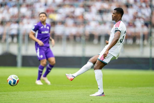 SOCCER - Real vs Fiorentina, test match KLAGENFURT,AUSTRIA,01.AUG.26 - SOCCER - LaLiga, Serie A, Real Madrid CF vs ACF Fiorentina, test match. Image shows Denzel Dumfries (Real Madrid).  GEPAxpictures xAvnixRetkoceri