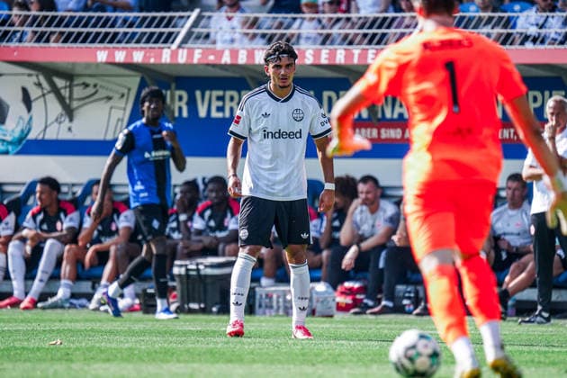 Deutschland: Fussball 2026 2027 , Testspiel , Freundschaftsspiel - SV Waldhof Mannheim vs. SG Einracht Frankfurt - Carl-Benz-Stadion (Mannheim) : Can Uzun (Eintracht Frankfurt, 42) Mimik, Gesichtsausdruck, Emotion Mannheim Carl-Benz-Stadion Deutschland *** Germany Soccer 2026 2027, Exhibition Match, Friendly Match SV Waldhof Mannheim vs. SG Eintracht Frankfurt, Carl Benz Stadium, Mannheim, Can Uzun, Eintracht Frankfurt, 42, Facial Expressions, Emotions, Mannheim, Carl Benz Stadium, Germany Copyright: xBennetxLongx