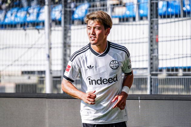 Deutschland: Fussball 2026 2027 , Testspiel , Freundschaftsspiel - SV Waldhof Mannheim vs. SG Einracht Frankfurt - Carl-Benz-Stadion (Mannheim) : Ritsu Doan (Eintracht Frankfurt, 20) Mimik, Gesichtsausdruck, Emotion Mannheim Carl-Benz-Stadion Deutschland *** Germany Soccer 2026 2027, Exhibition Match, Friendly Match SV Waldhof Mannheim vs. SG Eintracht Frankfurt, Carl Benz Stadium, Mannheim, Ritsu Doan, Eintracht Frankfurt, 20 facial expressions, emotions, Mannheim, Carl Benz Stadium, Germany Copyright: xBennetxLongx