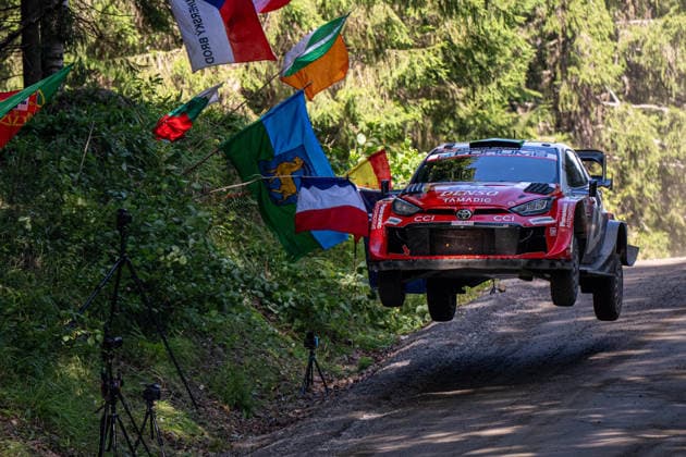 IPA87163573 - Elfyn Evans (GBR) and Scott Martin (GBR) in a Toyota GR Yaris Rally1 from Toyota Gazoo Racing WRT in action during the FIA WRC, Motorsport Rallye, WM SECTO RALLY FINLAND in Jyväskylä, Finland, July 30–August 2, 2026.  Copyright: xFedericoxManoni IPAxSportx xx 87163573