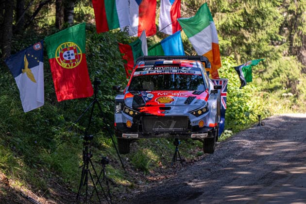 MOTORSPORTS - Rally - 2026 WRC, Motorsport Rallye, WM Rally Finland Photo by IPA ABACAPRESS.COM87163560 - Adrien Fourmaux (FRA) and Alexandre Coria (FRA) in a Hyundai i20 N Rally1 from the Hyundai Shell Mobis World Rally Team in action during the FIA WRC SECTO RALLY FINLAND in Jyväskylä, Finland, July 30–August 2, 2026. Finland Finland  Copyright: xIPAxSport ABACAx