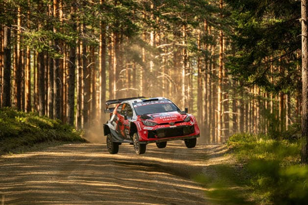 IPA87163978 - Oliver Solberg (SWE) and Elliott Edmondson (GBR) in a Toyota GR Yaris Rally1 from Toyota Gazoo Racing WRT in action during the FIA WRC, Motorsport Rallye, WM SECTO RALLY FINLAND in Jyväskylä, Finland, July 30–August 2, 2026.  Copyright: xFedericoxManoni IPAxSportx xx 87163978