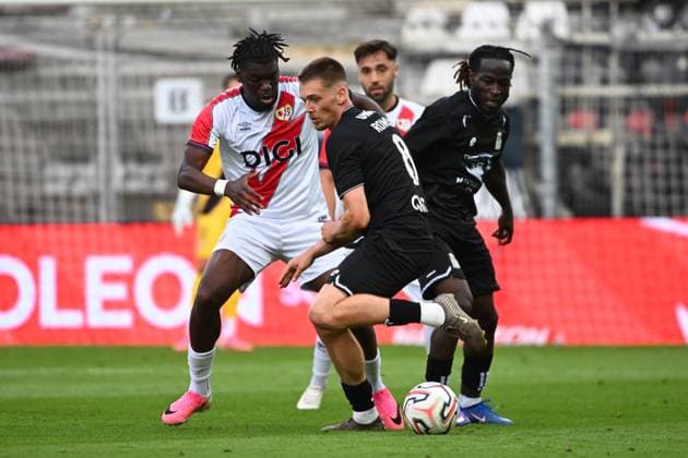 Sporting Charleroi v Rayo Vallecano - Jupiler Pro League Friendly CHARLEROI, BELGIUM - AUGUST 01 : Romsaas Jakob midfielder of Sporting Charleroi during the Jupiler Pro League friendly match between Sporting Charleroi and Rayo Vallecano de Madrid on August 1, 2026 in Charleroi, Belgium, 01 08 2026 Charleroi Belgium  Copyright: xVincentxKalutx