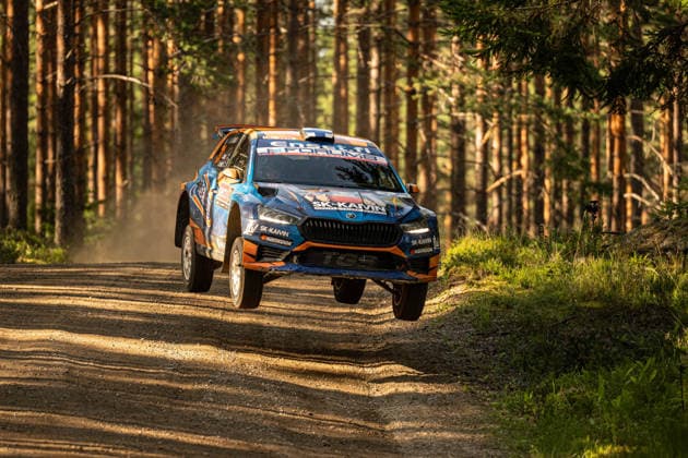 IPA87163957 - Lauri Joona (FIN) and Antti Linnaketo (FIN) in Lauri Joona s Skoda Fabia RS Rally2 in action during the FIA WRC, Motorsport Rallye, WM SECTO RALLY FINLAND in Jyväskylä, Finland, July 30–August 2, 2026.  Copyright: xFedericoxManoni IPAxSportx xx 87163957