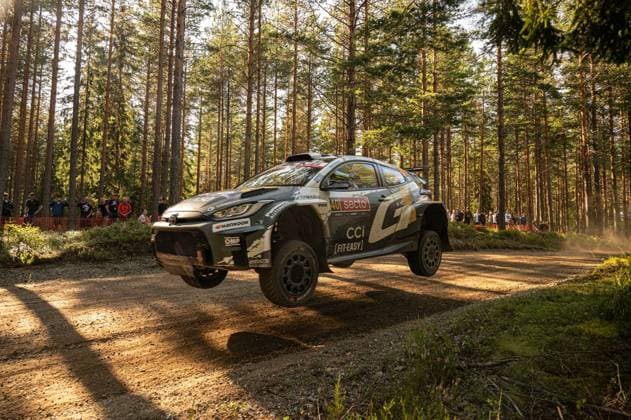 IPA87163982 - Jari-Matti Latvala (FIN) and Juho Hanninen (FIN) in a Toyota GR Yaris Rally2 from JML-Sports Oy in action during the FIA WRC, Motorsport Rallye, WM SECTO RALLY FINLAND in Jyväskylä, Finland, July 30–August 2, 2026.  Copyright: xFedericoxManoni IPAxSportx xx 87163982