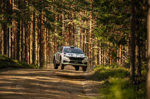 IPA87163989 - Robert Virves (EST) and Jakko Viilo (EST) in a Skoda Fabia RS Rally2 from Toksport WRT in action during the FIA WRC, Motorsport Rallye, WM SECTO RALLY FINLAND in Jyväskylä, Finland, July 30–August 2, 2026.  Copyright: xFedericoxManoni IPAxSportx xx 87163989