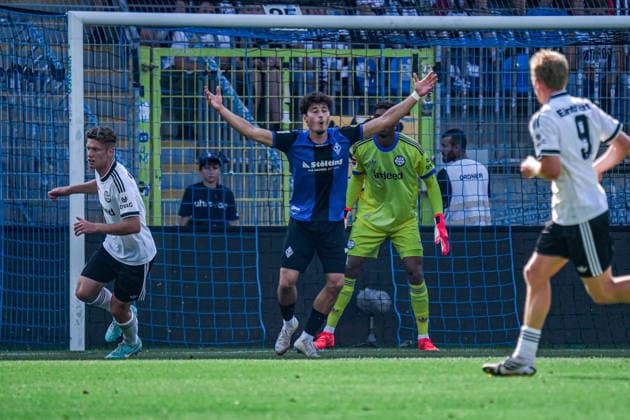 Deutschland: Fussball 2026 2027 , Testspiel , Freundschaftsspiel - SV Waldhof Mannheim vs. SG Einracht Frankfurt - Carl-Benz-Stadion (Mannheim) : Lovis Bierschenk (SV Waldhof Mannheim, 7) Mimik, Gesichtsausdruck, Emotion, Geste, Gestik, Emotion Mannheim Carl-Benz-Stadion Deutschland *** German Soccer 2026 2027, Exhibition Match, Friendly Match: SV Waldhof Mannheim vs. SG Eintracht Frankfurt, Carl Benz Stadium, Mannheim, Lovis Bierschenk, SV Waldhof Mannheim, 7: Facial Expressions, Emotions, Gestures, Body Language, Emotions, Mannheim, Carl Benz Stadium, Germany Copyright: xBennetxLongx