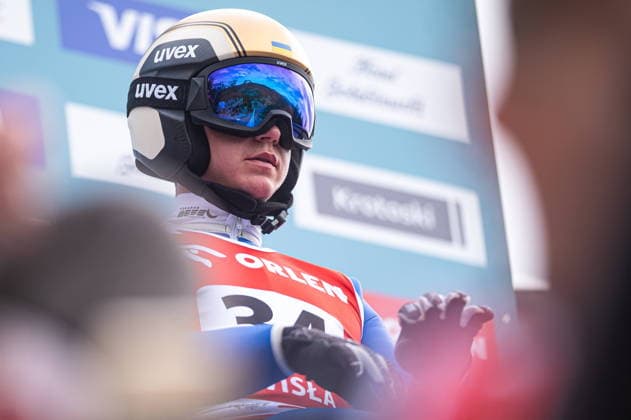 Wisla 01.08.2026 Ski jumping, Skispringen, Ski, nordisch FIS Summer Grand Prix 2026 on Adam Malysz Wisla Malinka Hill. Day 1. Training. --- Skoki Narciarskie. FIS Letnie Grand Prix 2026 na Skoczni im. Adama Malysza w Wisle Malince. Dzien 1. Trening Persons shown : Yevhen Marusiak Fot. Kai Taller Arena Akcji NEWSPIX.PL --- newspix.pl POLAND OUT! 