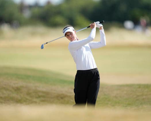 LYTHAM, ENGLAND - AUGUST 1: Esther Henseleit (GER) plays from the fifteenth fairway during Round 3 at the 50th AIG Women™s Open Championship at the Royal Lytham and St Anne™s Golf Club, Lytham on August 1, 2026 in Lancashire, England The 50th AIG Women™s Open Championship