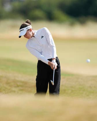 LYTHAM, ENGLAND - AUGUST 1: Esther Henseleit (GER) plays from the fifteenth fairway during Round 3 at the 50th AIG Women™s Open Championship at the Royal Lytham and St Anne™s Golf Club, Lytham on August 1, 2026 in Lancashire, England The 50th AIG Women™s Open Championship
