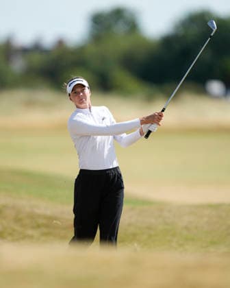LYTHAM, ENGLAND - AUGUST 1: Esther Henseleit (GER) plays from the fifteenth fairway during Round 3 at the 50th AIG Women™s Open Championship at the Royal Lytham and St Anne™s Golf Club, Lytham on August 1, 2026 in Lancashire, England The 50th AIG Women™s Open Championship