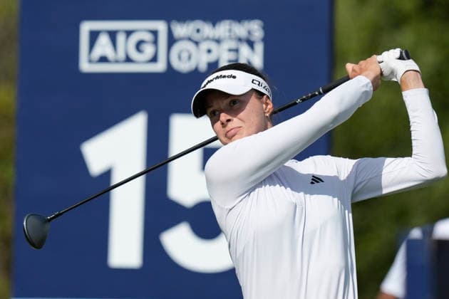 LYTHAM, ENGLAND - AUGUST 1: Esther Henseleit (GER) plays from the fifteenth tee during Round 3 at the 50th AIG Women™s Open Championship at the Royal Lytham and St Anne™s Golf Club, Lytham on August 1, 2026 in Lancashire, England The 50th AIG Women™s Open Championship