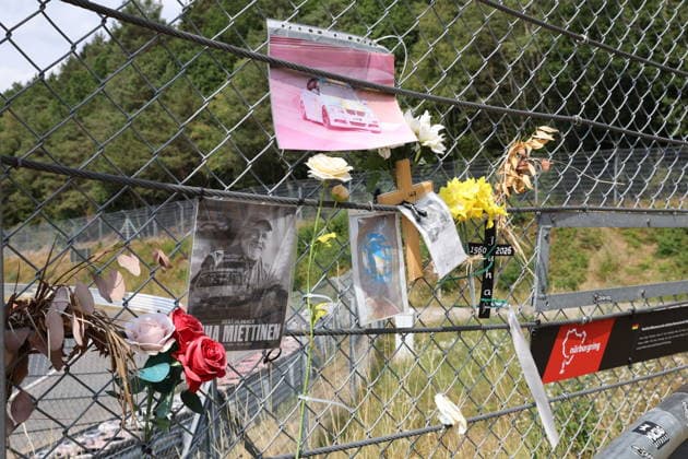RECORD DATE NOT STATED Gedenken an Juha Miettinen der in dieser Kurve des Nürburgringes bei einem Unfall sein Leben verlor GER, Motorsport, Nuerburgring Langstrecken Serie 2026, NLS, 6h ADAC Ruhr-Pokal-Rennen, Test, Freies Training, Nuerburgring, Deutschland, Rheinland-Pfalz, 31.07.2026 GER, Motorsport, Nuerburgring Langstrecken Serie 2026, NLS, 6h ADAC Ruhr-Pokal-Rennen, Test, Freies Training, Nuerburgring, Deutschland, Rheinland-Pfalz, 31.07.2026 Nuerburg *** In memory of Juha Miettinen, who lost his life in an accident on this corner of the Nürburgring; GER, Motorsports, 2026 Nürburgring Endurance Series, NLS, 6-Hour ADAC Ruhr Cup Race, Test, Free Practice, Nürburgring, Germany, Rhineland-Palatinate, July 31, 2026 GER, Motorsports, 2026 Nürburgring Endurance Series, NLS, 6-Hour ADAC Ruhr Cup Race, Test, Free Practice, Nürburgring, Germany, Rhineland-Palatinate, July 31, 2026 Nürburgring Copyright: xEibner-Pressefoto JuergenxAugstx EP_JAT