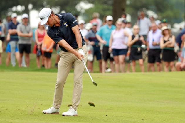 Rocket Mortgage 2026 DETROIT, MICHIGAN - JULY 31: Michael Brennan of Leesburg, Virginia hits from the 1st fairway during the second round of the Rocket Classic 2026 at the Detroit Golf Club in Detroit, Michigan, USA, July 31, 2026. Detoit Michian United States  Copyright: xAmyxLemusx originalFilename:lemus-rocketmo260801_npQPH.jpg