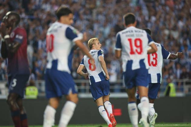 August 1, 2026, Coimbra, Coimbra, Portugal: COIMBRA, PORTUGAL - AUGUST 1: Victor Froholdt of FC Porto celebrates during the match between FC Porto and Torreense -for the Candido de Oliveira Super Cup 2026 at Estadio Cidade de Coimbra on August 1, 2026 in Coimbra, Portugal. Candido De Oliveira Super Cup 2026 FC Porto X Torreense  - ZUMAe141 20260801_zsp_e141_048 Copyright: xLuisxEirasx