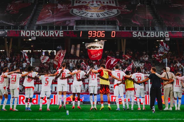 ADMIRAL Bundesliga MD1 FC Red Bull Salzburg vs. TSV Hartberg SALZBURG, AUSTRIA AUGUST 01, 2026: The team of FC Red Bull Salzburg after the ADMIRAL Bundesliga match FC Red Bull Salzburg vs. TSV Hartberg at Red Bull Arena in Salzburg, Austria. ( Copyright: xFCxRedxBullxSalzburgxGmbHx RBS_AS_6938