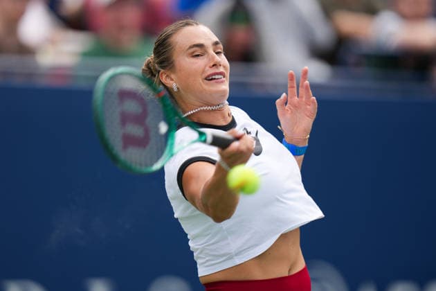 National Bank Open 2026 - Day 1 TORONTO, CANADA - AUGUST 1: Aryna Sabalenka attends a practice session during the WTA, Tennis Damen 1000 National Bank Open in Toronto, Ontario, Canada on August 1, 2026. Mert Alper Dervis Anadolu Ontario Canada. Editorial use only. Please get in touch for any other usage.  Copyright: x2026xAnadoluxMertxAlperxDervisx