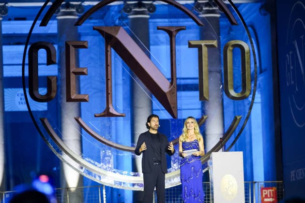 Alessandro Siani e Serena Autieri in Piazza Plebiscito per la Festa del Centenario del Napoli - Napoli, Italia, 1 Agosto 2026 (Foto Alessandro Garofalo LaPresse) Alessandro Siani, Serena Autieri in Piazza Plebiscito for the Celebration for the Centenary of Napoli Naples, Italy, of August 1, 2026  Copyright: xAlessandroxGarofalo xLaPressex