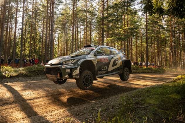 2026 FIA WRC, Motorsport Rallye, WM Secto Rally Finland - Day 3 Jari-Matti Latvala (FIN) and Juho Hanninen (FIN) in a Toyota GR Yaris Rally2 of JML-Sports Oy during the FIA WRC SECTO RALLY FINLAND in Jyvaskyla, Finland, on July 30-. Jyväskylä Finland  Copyright: xFedericoxManonix originalFilename:manoni-fiawrc20260801_nptDQ.jpg