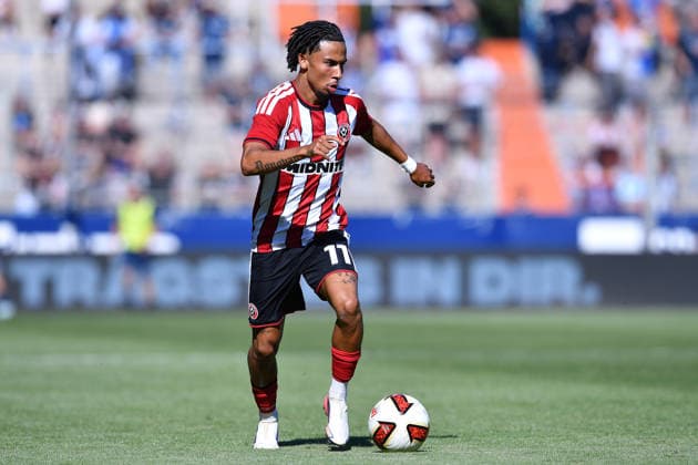 Fußball Testspiel VfL Bochum - Sheffield United am 01.08.2026 im Vonovia Ruhrstadion in Bochum Romelle Donovan ( Sheffield ) *** Soccer Friendly Match: VfL Bochum vs. Sheffield United on August 1, 2026, at the Vonovia Ruhrstadion in Bochum. Romelle Donovan, Sheffield xRx