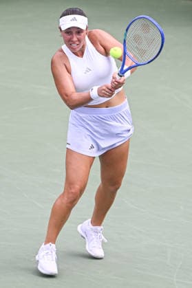 August 1, 2026, Washington, D.C, U.S: JESSIA PEGULA hits a backhand during her semifinal win over Diana Schnaider at the Rock Creek Tennis Center. Washington U.S - ZUMAg196 20260801_zap_g196_011 Copyright: xKylexGustafsonx